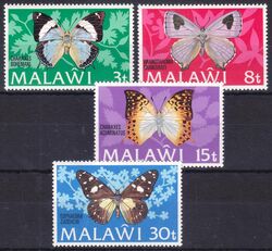 Malawi 1973  Einheimische Schmetterlinge