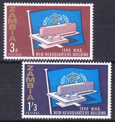 Sambia 1966  Neuer Amtssitz der Weltgesundheitsorganisation (WHO)
