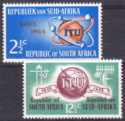 Sdafrika 1965  100 Jahre Internationale Fernmeldeunion (ITU)