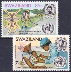 Swaziland 1973  25 Jahre Weltgesundheitsorganisation (WHO)