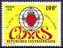 Zentralafrika 1972  Welt-Herzmonat