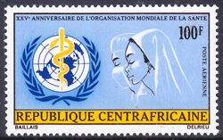 Zentralafrika 1973  25 Jahre Weltgesundheitsorganisation (WHO)