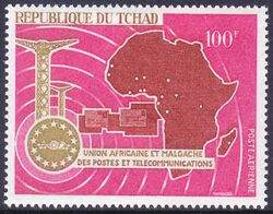 Tschad 1967  6 Jahre Post- und Fernmeldeunion