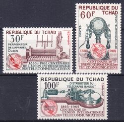 Tschad 1965  100 Jahre Internationale Fernmeldeunion (ITU)