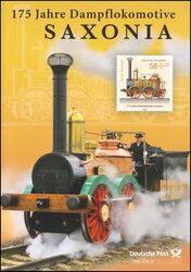 2013  Postamtliches Erinnerungsblatt - 175 Jahre Dampflokomotive