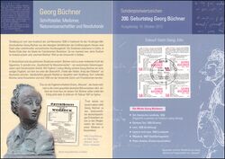 2013  Postamtliches Erinnerungsblatt - Georg Bchner
