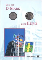 2002  Erinnerungsblatt - Von der D-Mark zum EURO