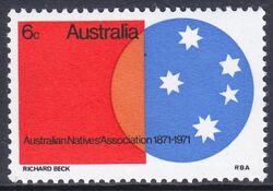 Australien 1971  100 Jahre Vereinigung australischer Ureinwohner