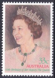 Australien 1986  60. Geburtstag von Königin Elisabeth II.
