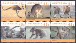 Australien 1994  Freimarken: Knguruhs und Koalas