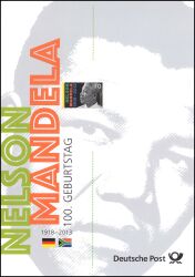 2018  Postamtliches Erinnerungsblatt - Nelson Mandela