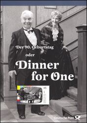2018  Postamtliches Erinnerungsblatt - Dinner for One