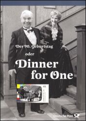 2018  Postamtliches Erinnerungsblatt - Dinner for One