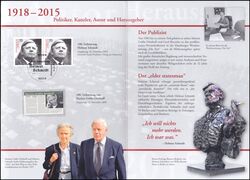 2018  Postamtliches Erinnerungsblatt - Helmut Schmidt