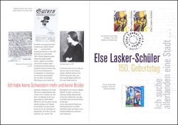 2019  Postamtliches Erinnerungsblatt - Else Lasker-Schler