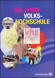 2019  Postamtliches Erinnerungsblatt - 100 Jahre Volkshochschule
