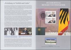2020  Postamtliches Erinnerungsblatt - Richard von Weizscker
