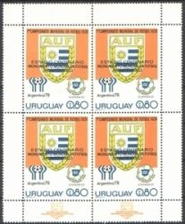 Uruguay 1979  Emblem urug. Fußballverband und WM 1978/82