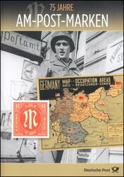 2020  Postamtliches Erinnerungsblatt - 75 Jahre AM-POST-Marken