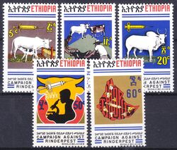Aethiopien 1974  Kampagne gegen die Rinderpest