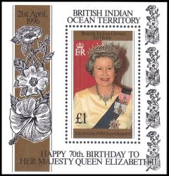 B. I. O. T.  1996  70. Geburtstag von Königin Elisabeth II.