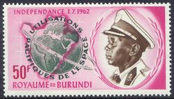 Burundi 1963  Friedliche Nutzung des Weltraums