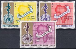 Burundi 1969  20 Jahre Weltgesundheitsorganisation (WHO)