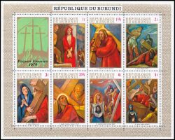 Burundi 1970  Ostern: Kreuzweggemälde