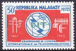 Madagaskar 1965  100 Jahre Internationale Fernmeldeunion (ITU)