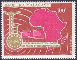 Madagaskar 1967  6 Jahre Post- und Fernmeldeunion
