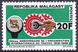 Madagaskar 1969  50 Jahre Internationale Arbeitsorganisation (ILO)