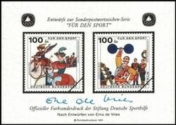 1991  Deutsche Sporthilfe - Sondermarken-Entwurf