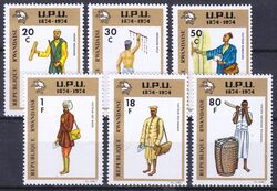 Ruanda 1974  100 Jahre Weltpostverein (UPU)