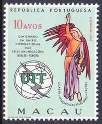 Macau 1965  100 Jahre Internationale Fernmeldeunion (ITU)