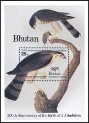 Bhutan 1985  200.Geburtstag von John James Audubon