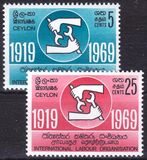 Ceylon 1969  50 Jahre Internationale Arbeitsorganisation...