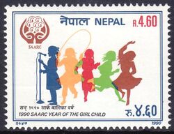Nepal 1990  SAARC: Jahr des Mdchens