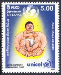 Sri Lanka 1996  50 Jahre Kinderhilfswek der Vereinten Nationen (UNICEF)