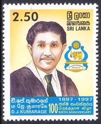 Sri Lanka 1997  100. Geburtstag von Don Johannes Kumarage