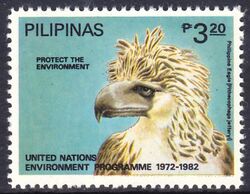 Philippinen 1982  Umweltschutzprogramm der UNO: Affenadler