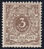1889  Freimarke: Wertziffer und Krone im Perlenoval