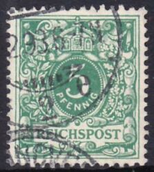 1889  Freimarke: Wertziffer und Krone im Perlenoval