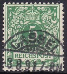 1889  Freimarke: Wertziffer und Krone im Perlenoval
