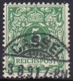 1889  Freimarke: Wertziffer und Krone im Perlenoval