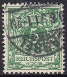 1889  Freimarke: Wertziffer und Krone im Perlenoval