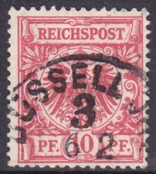 1889  Freimarke: Wertziffer und Adler im Kreis