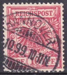 1889  Freimarke: Wertziffer und Adler im Kreis