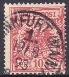 1889  Freimarke: Wertziffer und Adler im Kreis