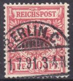1889  Freimarke: Wertziffer und Adler im Kreis