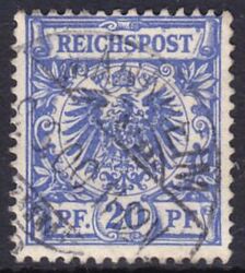 1889  Freimarke: Wertziffer und Adler im Kreis